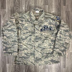 Civil Air Patrol ABU Digital Tiger Stripe Jacket Mens Large Regular Military